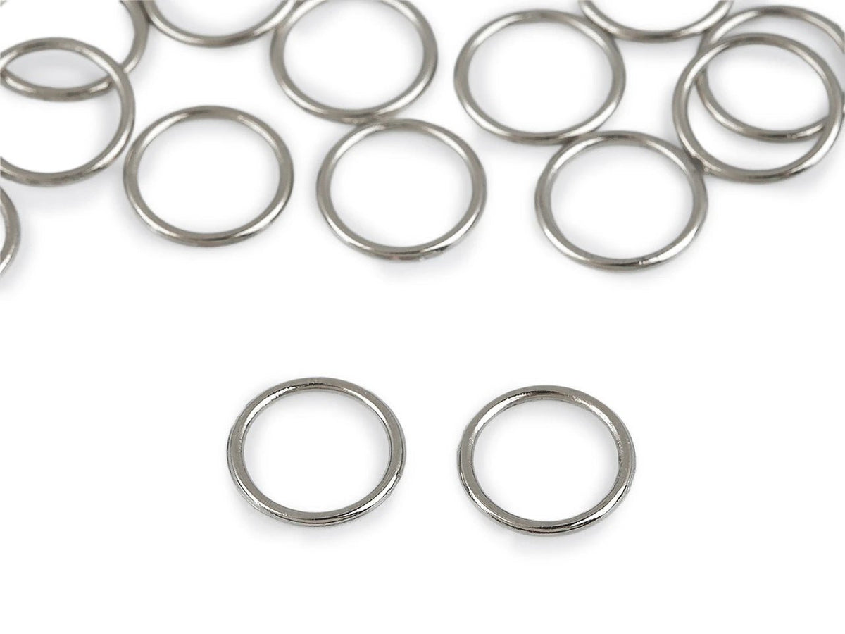 Metal ring for lingerie and straps – Ø10 mm – available online at Šarlotes audumi