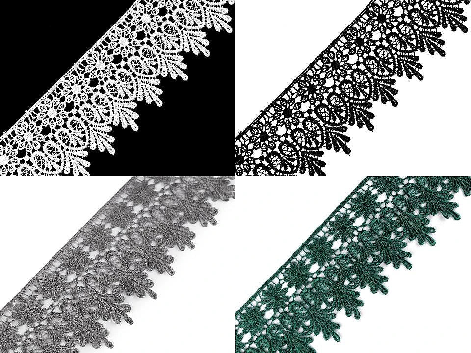 Image of Lace 7 cm - black – available at Šarlotes audumi