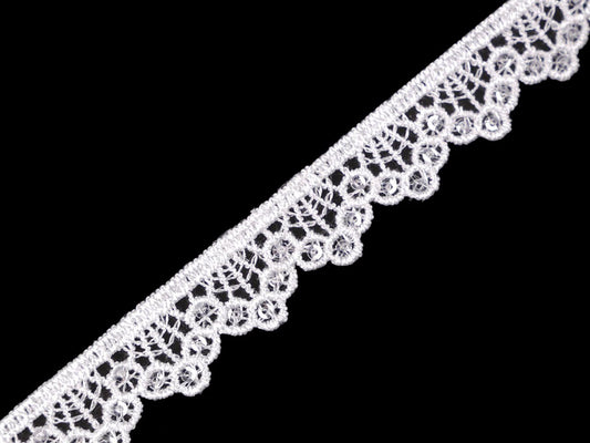 Image de dentelle à paillettes 1,4 cm - blanche – disponible chez Tissus Charlotte