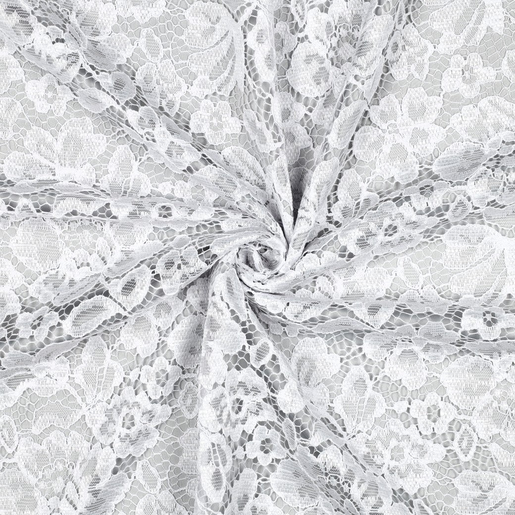 Image of lace fabric - white, available online at Šarlotes audumi