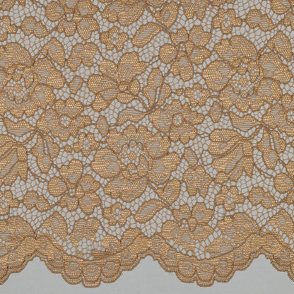Image of beige lace fabric, available online at Šarlotes audumi