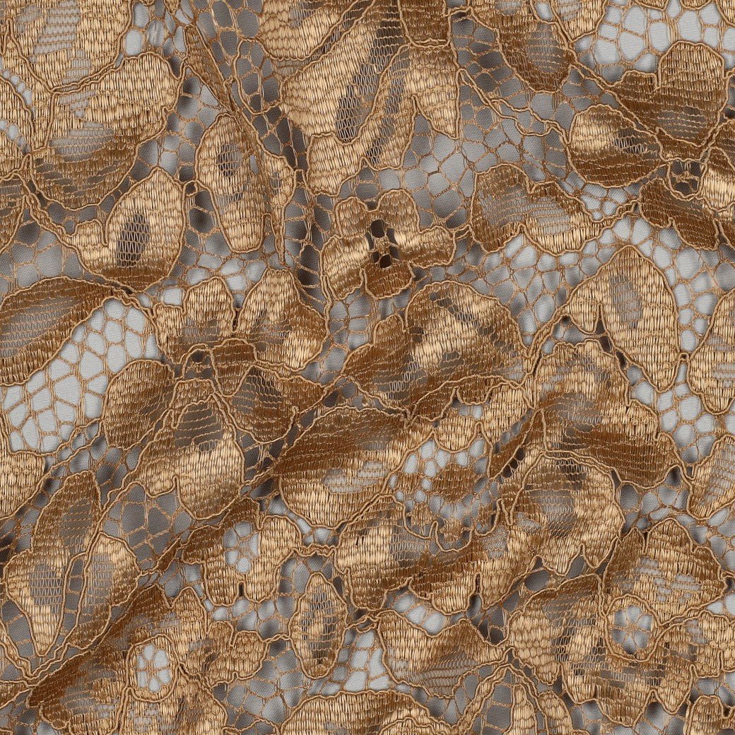 Image of beige lace fabric, available online at Šarlotes audumi