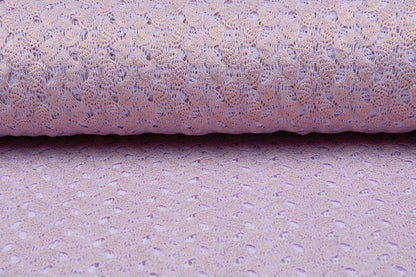 Lace fabric - lilac with gold accents 170 g/m²