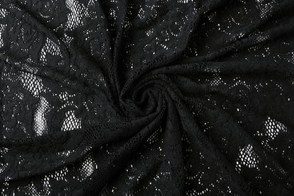 Tissu en dentelle - noir 220 g/m²
