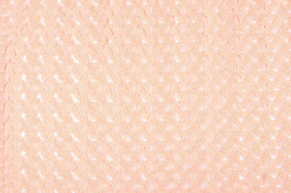 lace fabric - peach pink with gold accents 170 g/m²