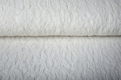 Tissu en dentelle - velours blanc lait 200 g/m²
