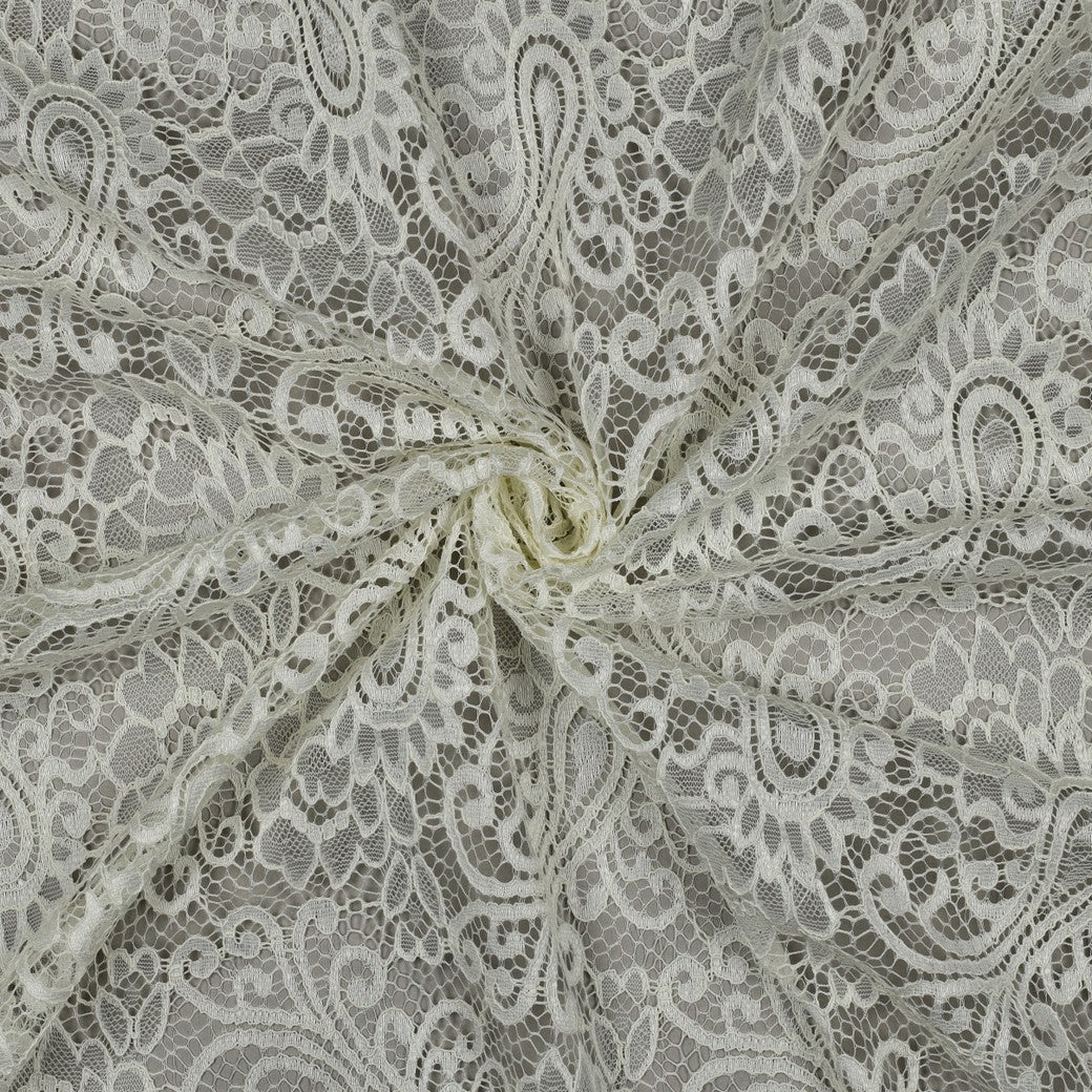 Image with lace fabric - warm white 130 g/m² – available at Šarlotes audumi