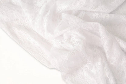 Fine lace fabric - white 50 g/m²