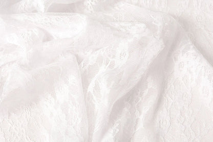 Fine lace fabric - white 50 g/m²