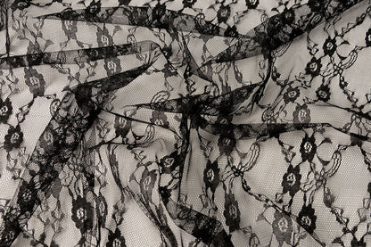 Fine lace fabric - black 50 g/m²