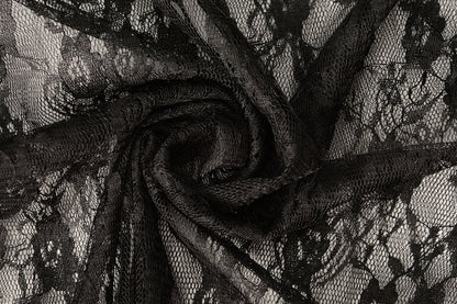Fine lace fabric - black 50 g/m²