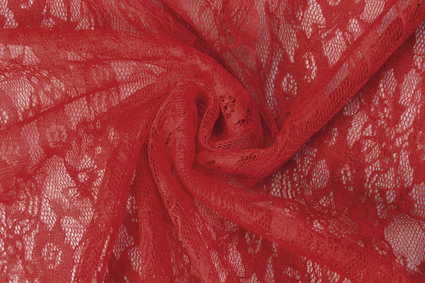 Image de tissu dentelle fin - rouge 50 g/m² – disponible chez Šarlotes audumi