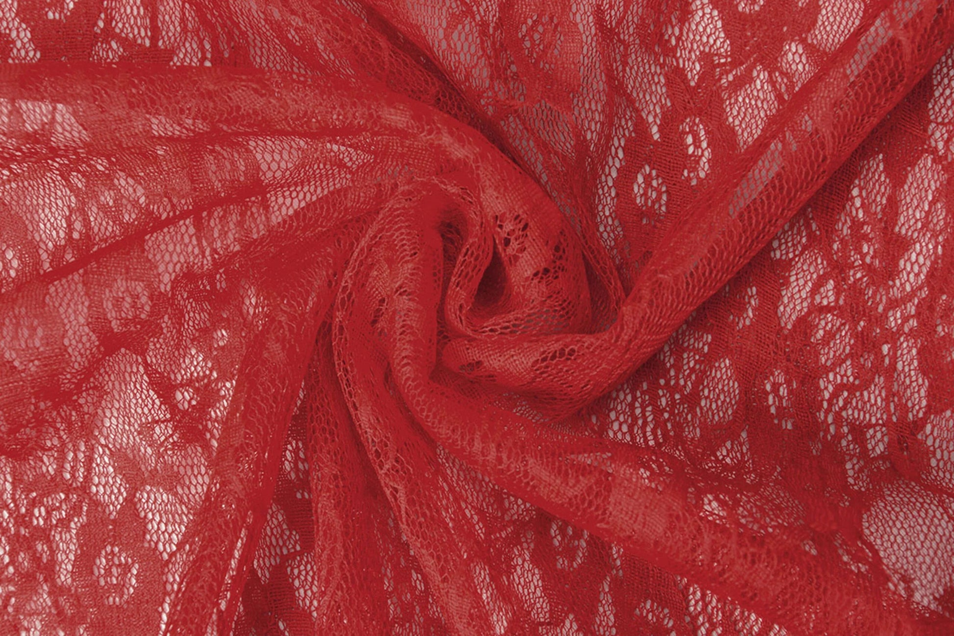 Image de tissu dentelle fin - rouge 50 g/m² – disponible chez Šarlotes audumi