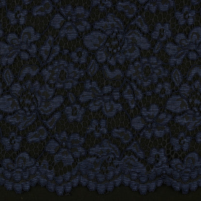 Lace fabric - dark blue 130 g/m²
