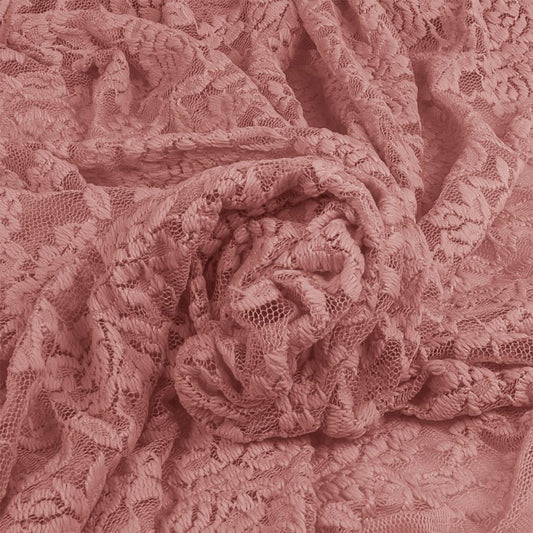 Image de tissu en dentelle - vieux rose 145 g/m² – disponible chez Šarlotes audumi