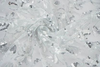 alt
Image with lace fabric|Embroidered tulle with sequins 160 g/m² - silver – available at Šarlotes audumi