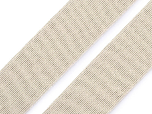 Image avec caoutchouc souple 25 mm | Élastique pour la couture de vêtements - beige clair – disponible chez Šarlotes audumi