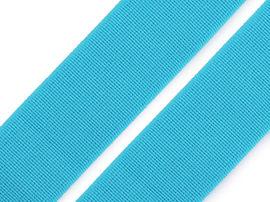 Image de bande élastique souple 25 mm | Élastique pour la couture de vêtements - turquoise – disponible chez Tissus Charlotte