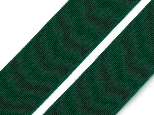 Image avec caoutchouc souple 25 mm | Élastique pour la couture de vêtements - vert foncé – disponible chez Šarlotes audumi