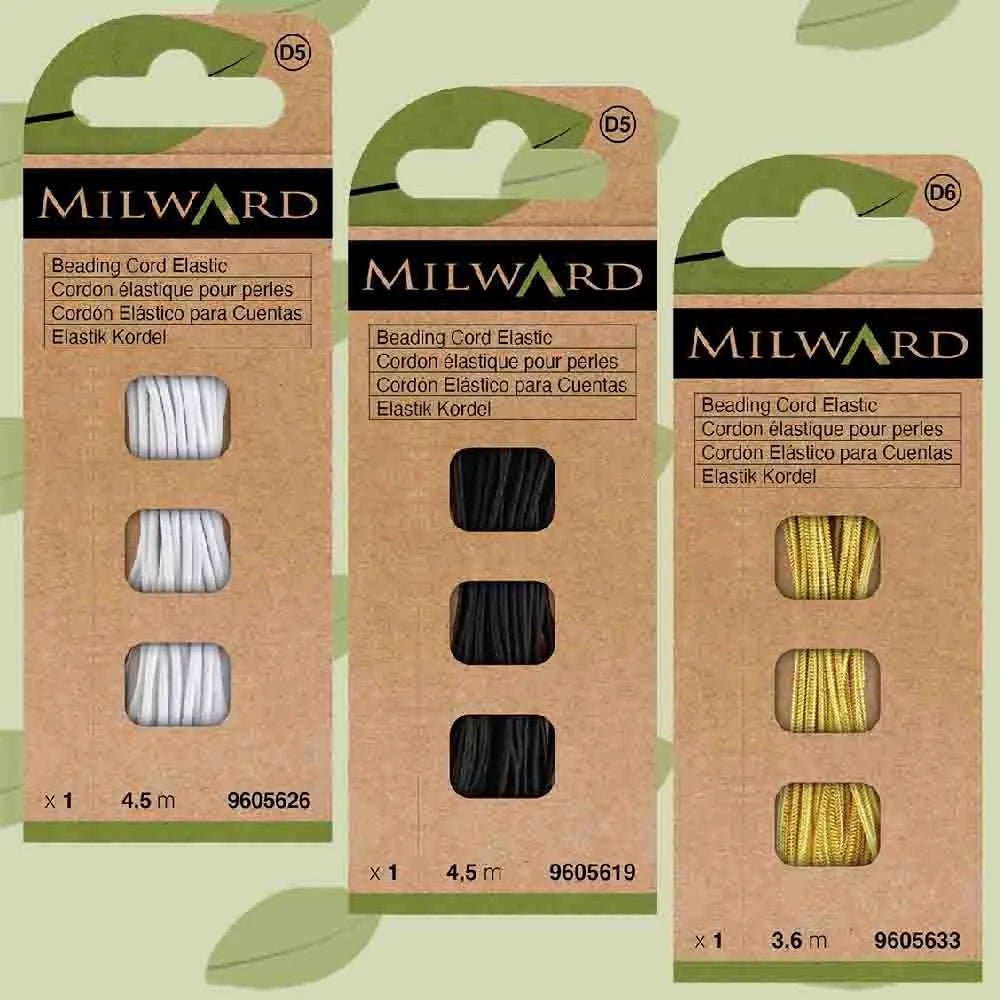 Milward elastīga pērlīšu aukla 1.3 mm 3.6m - zeltīta