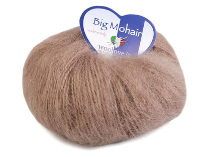 Mohair yarn - WOOLOVIT.IT 100 m 25 g - brown #7368