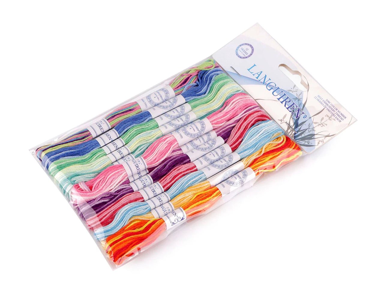 Image of a Mouliné thread set - multicoloured 12 pcs – available at Šarlotes audumi
