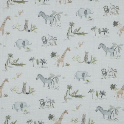 Mousseline - animaux d’Afrique 115 g/m²
