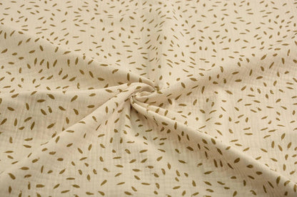 Muslin with small leaf motif 125 g/m²