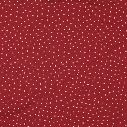 Image of Muslin - dots on a dark red background 125 g/m² – available at Šarlotes audumi