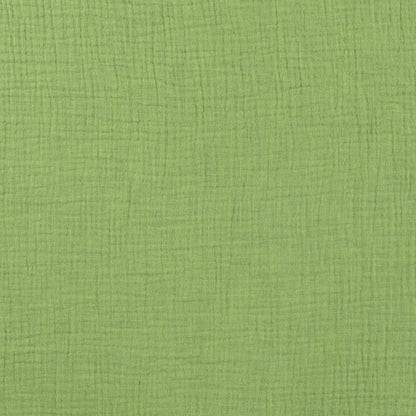 Green melange muslin – available online at Šarlotes audumi
