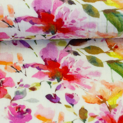 Muslin - Flowers 130 g/m²