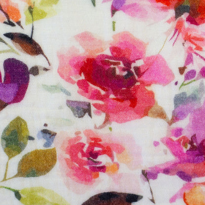 Muslin - flowers 130 g/m²