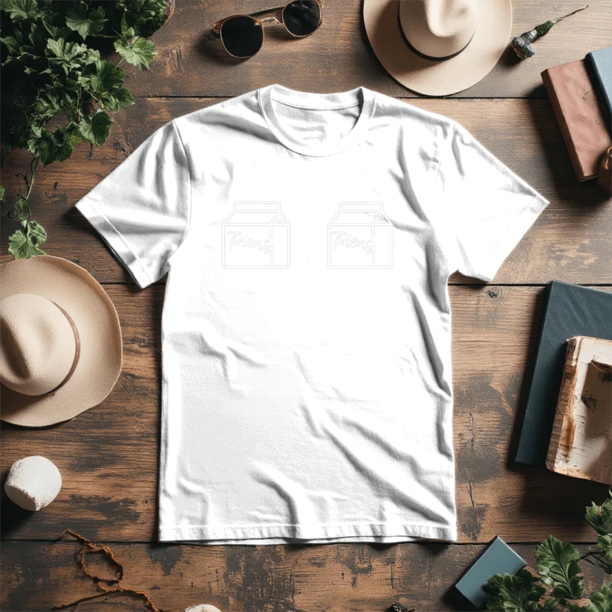 alt
Image du T-shirt en coton biologique « Piens » – disponible en ligne chez Šarlotes audumi