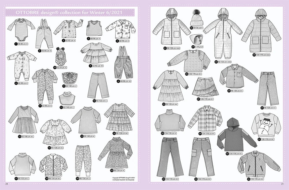 Image of OTTOBRE design Kids Winter – an English-language children's sewing pattern magazine – available online at Charlotte's Fabrics