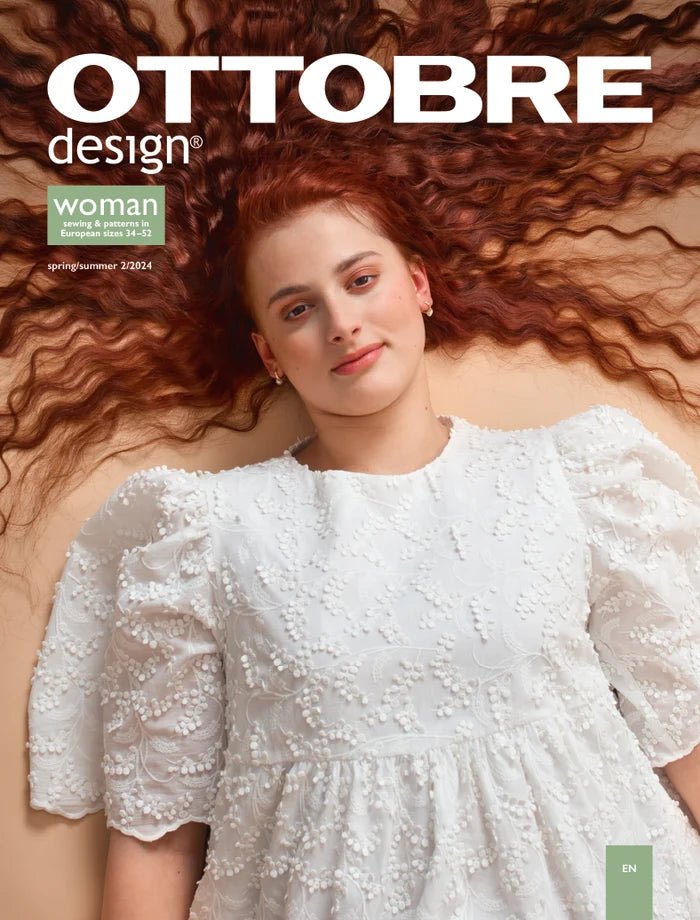 Image of OTTOBRE design Woman 2/2024 – women's clothing pattern magazine in English – available online at Šarlotes audumi