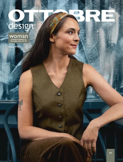 Image of OTTOBRE design Woman 5/2023 – women’s sewing pattern magazine in English – available online at Charlotte’s Fabrics