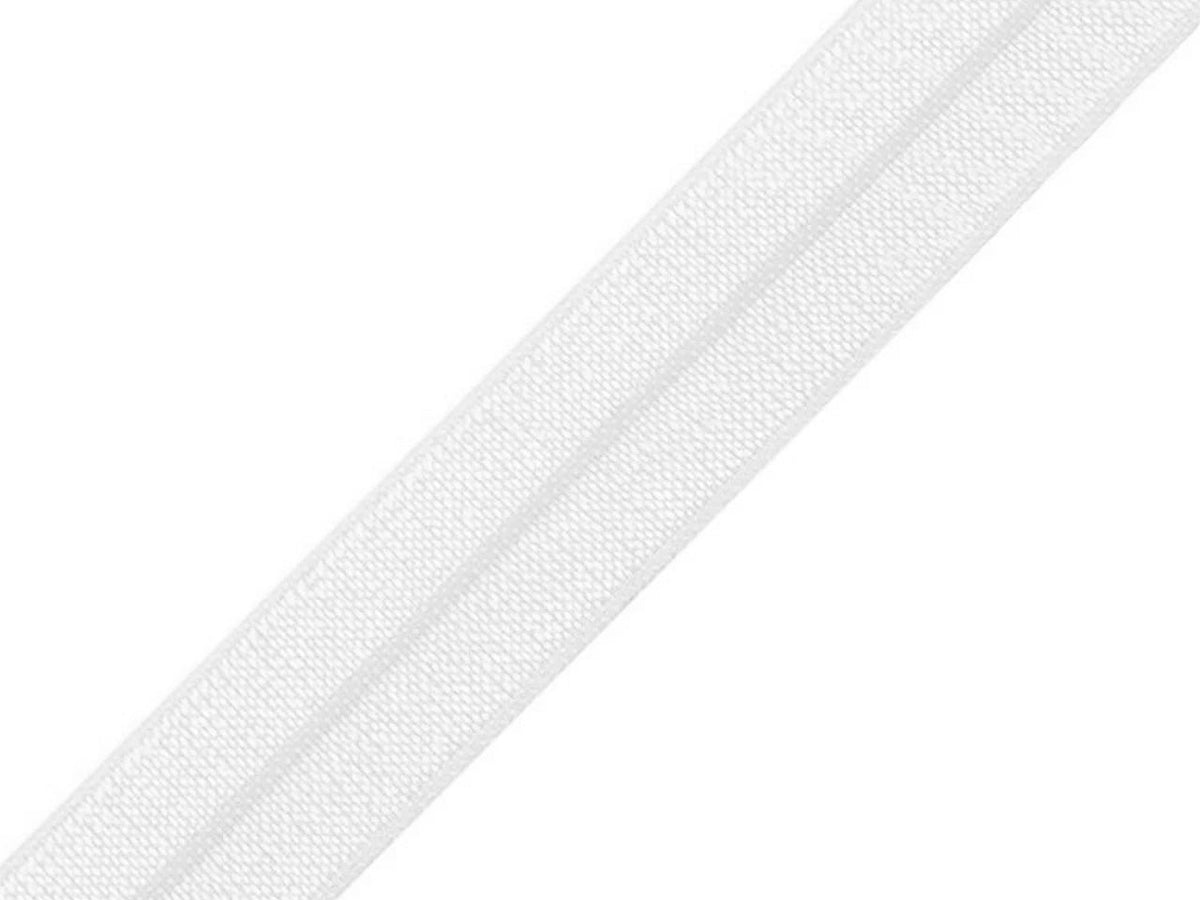 Attēls ar Pārlocītā gumija 1,8 cm balta – pieejams internetā Šarlotes audumi