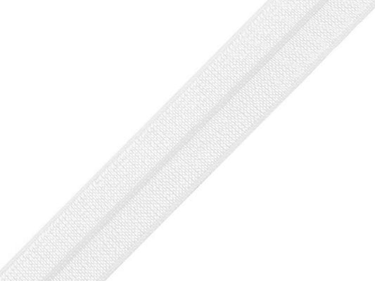 Fold-over elastic 1.8 cm white – available online at Charlotte's Fabrics
