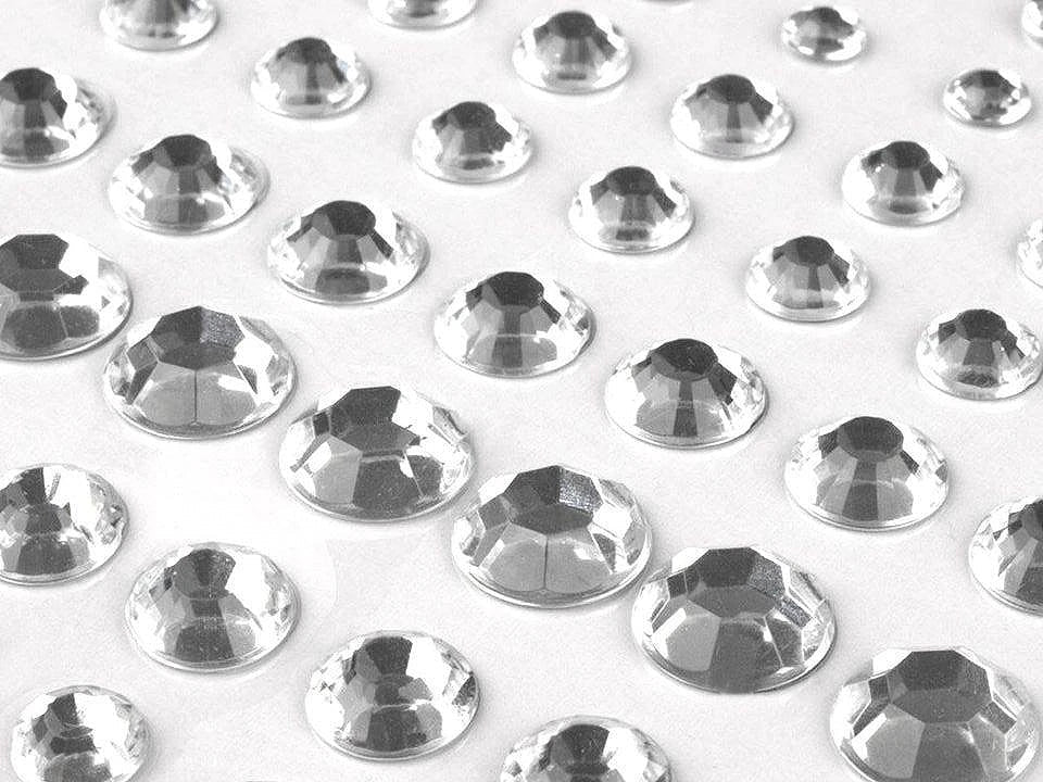 Image de pierres en cristal autocollantes de différentes tailles, 6–12 mm – disponibles en ligne chez Šarlotes audumi