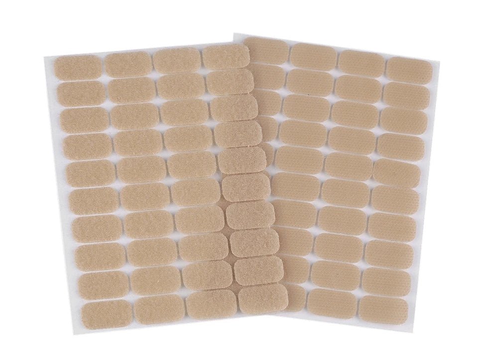 Attēls ar Pašlīmējošie “Velcro” lipekļi (āķis + cilpa) 15×25 mm – pieejams Šarlotes audumi