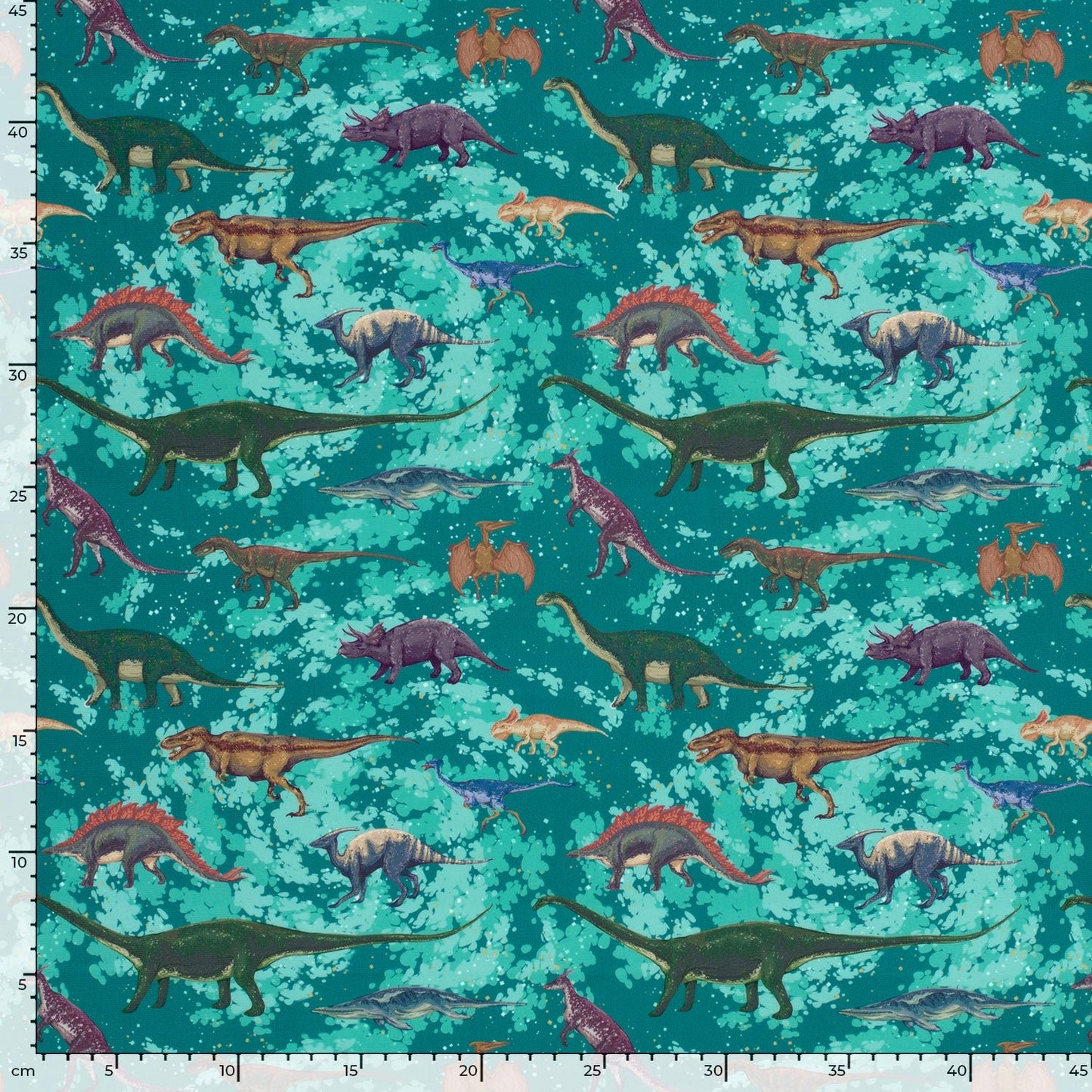 Image of swimsuit lycra fabric with UPF50 protection – dino 200 g/m² – available at Šarlotes audumi
