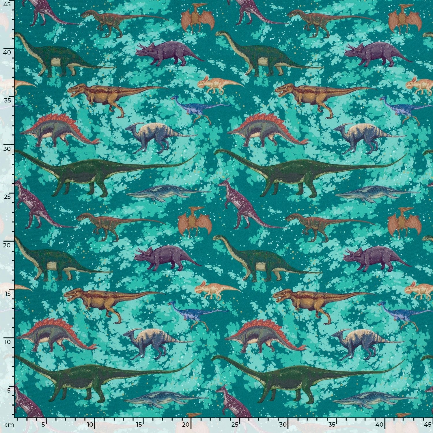 Image of swimsuit lycra fabric with UPF50 protection – dino 200 g/m² – available at Šarlotes audumi