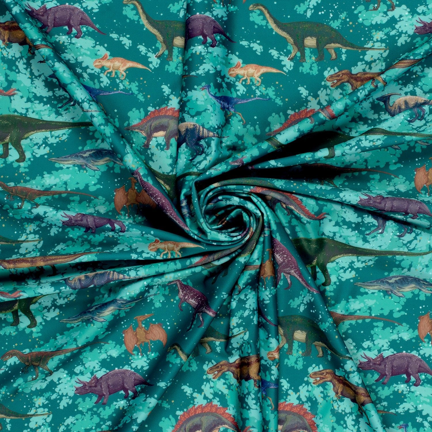 Image of swimsuit lycra fabric with UPF50 protection – dino 200 g/m² – available at Charlotte's Fabrics