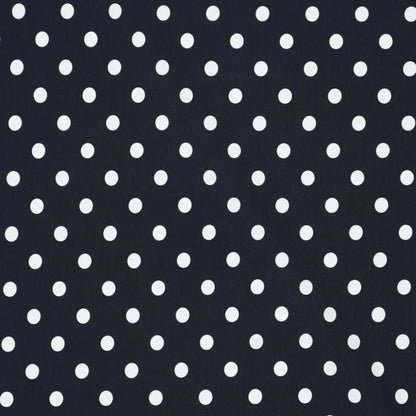 Image with swimsuit Lycra fabric - polka dots on dark blue 155 g/m² – available at Šarlotes audumi
