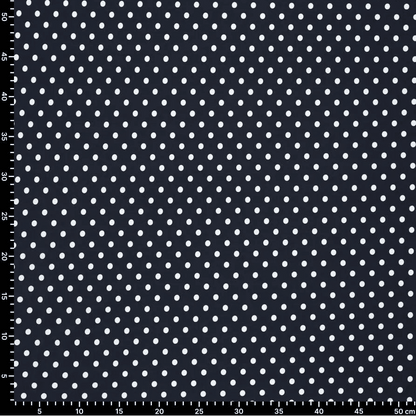 Image of swimsuit lycra fabric - polka dots on dark blue 155 g/m² – available at Charlotte's fabrics