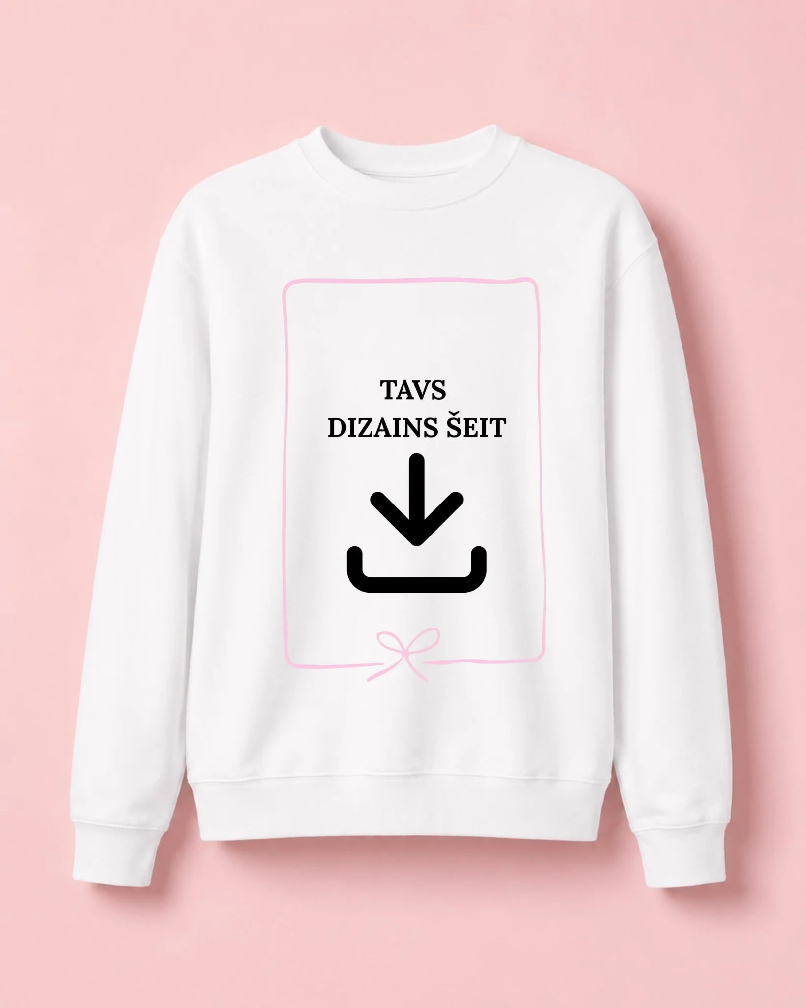 Attēls ar Personalizēts džemperis ar tavu dizainu – pieejams internetā Šarlotes audumi