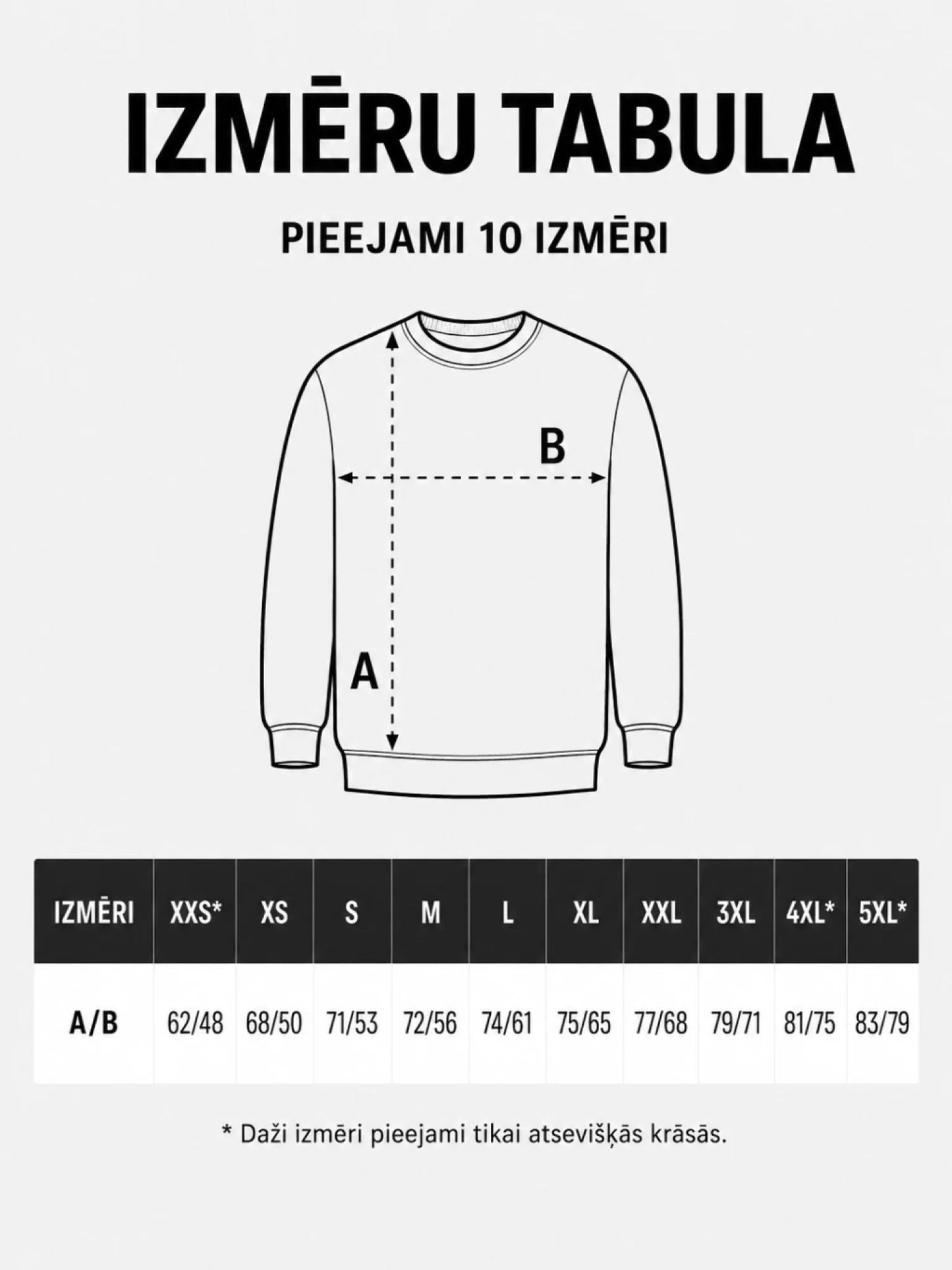 Image d’un pull personnalisé avec texte – disponible en ligne Šarlotes audumi