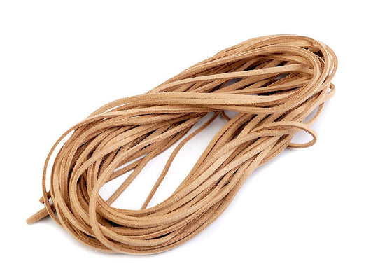 Image of 3 mm flat faux leather cord – for jewelry and crafts – available online at Šarlotes audumi