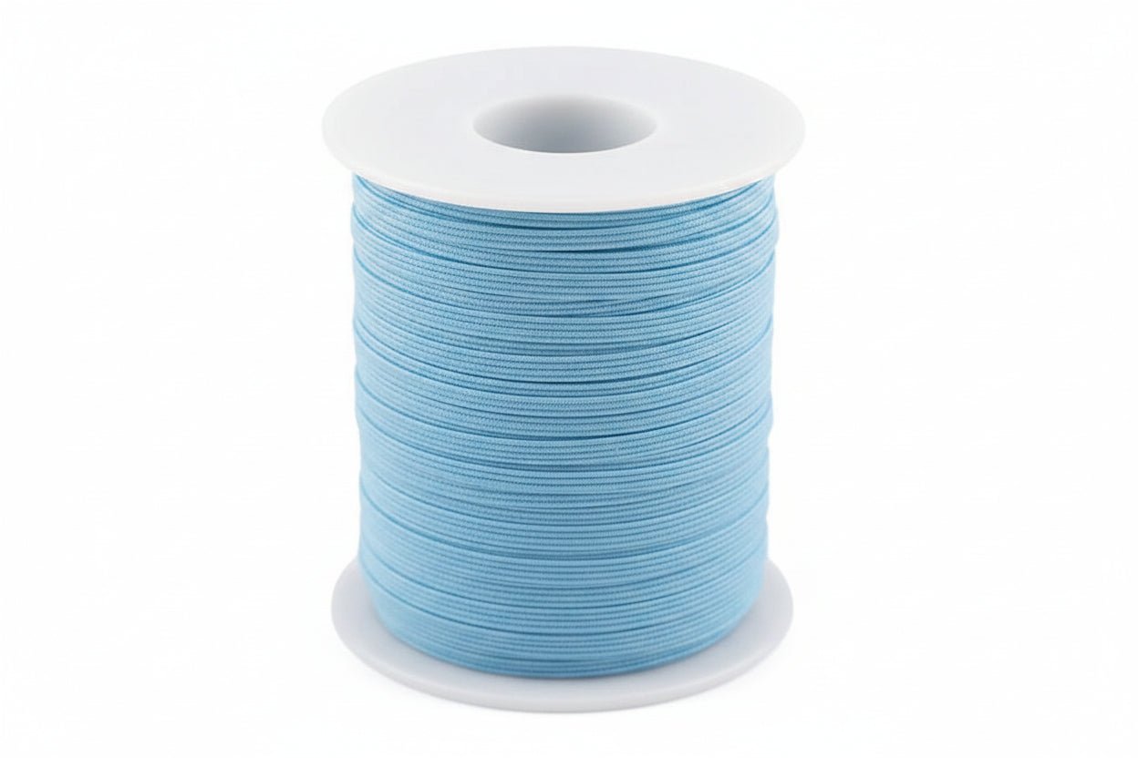 élastique plat 3 mm bleu clair – disponible en ligne chez Šarlotes audumi
