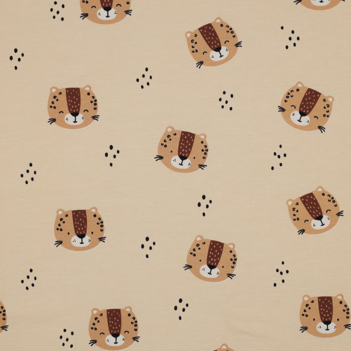 Jersey de coton fin - bébés léopard 200 g/m²